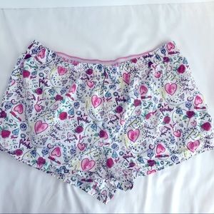 Victoria’s Secret Pink White Graffiti Boxers Sz XS